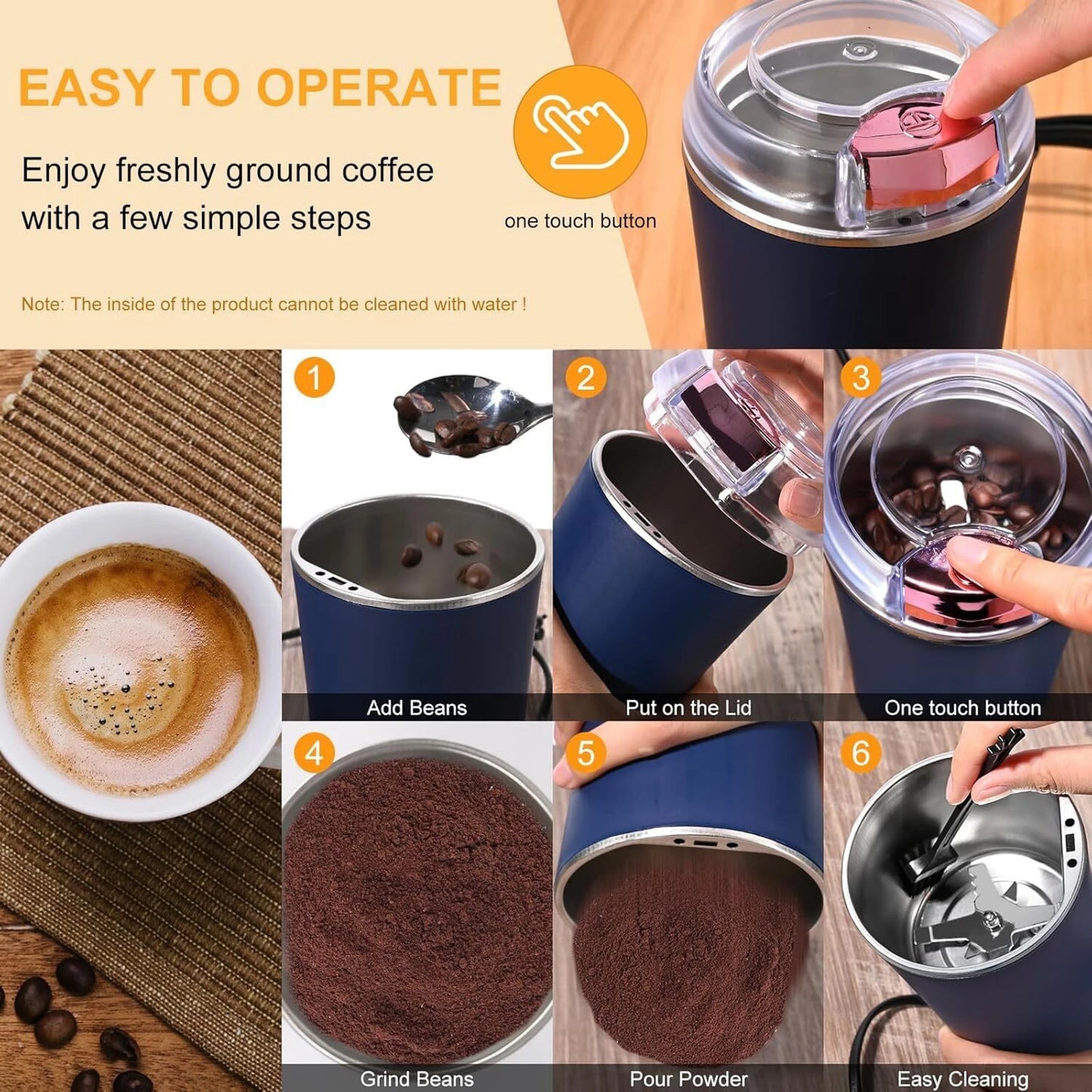 β Electric Coffee Grinder (Compact & Powerful) π₯