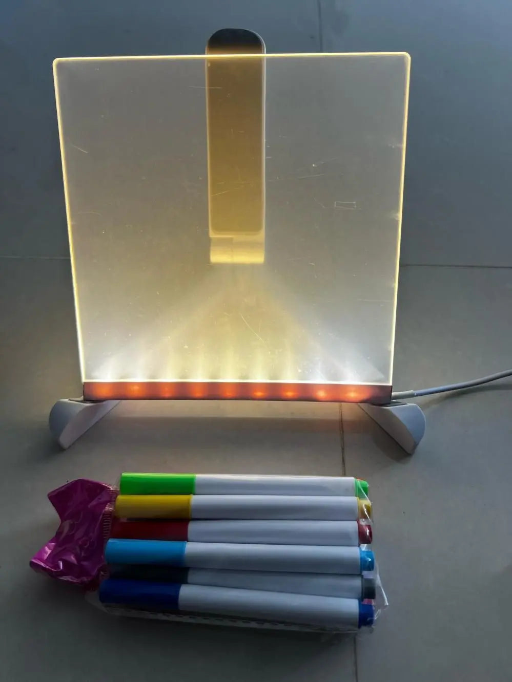 3D LED Light Glass Acrylic Writing pad r3fvcs-m6