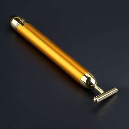 24K Gold Energy Beauty Bar Electric Facial Massage Roller r3fvcs-m6
