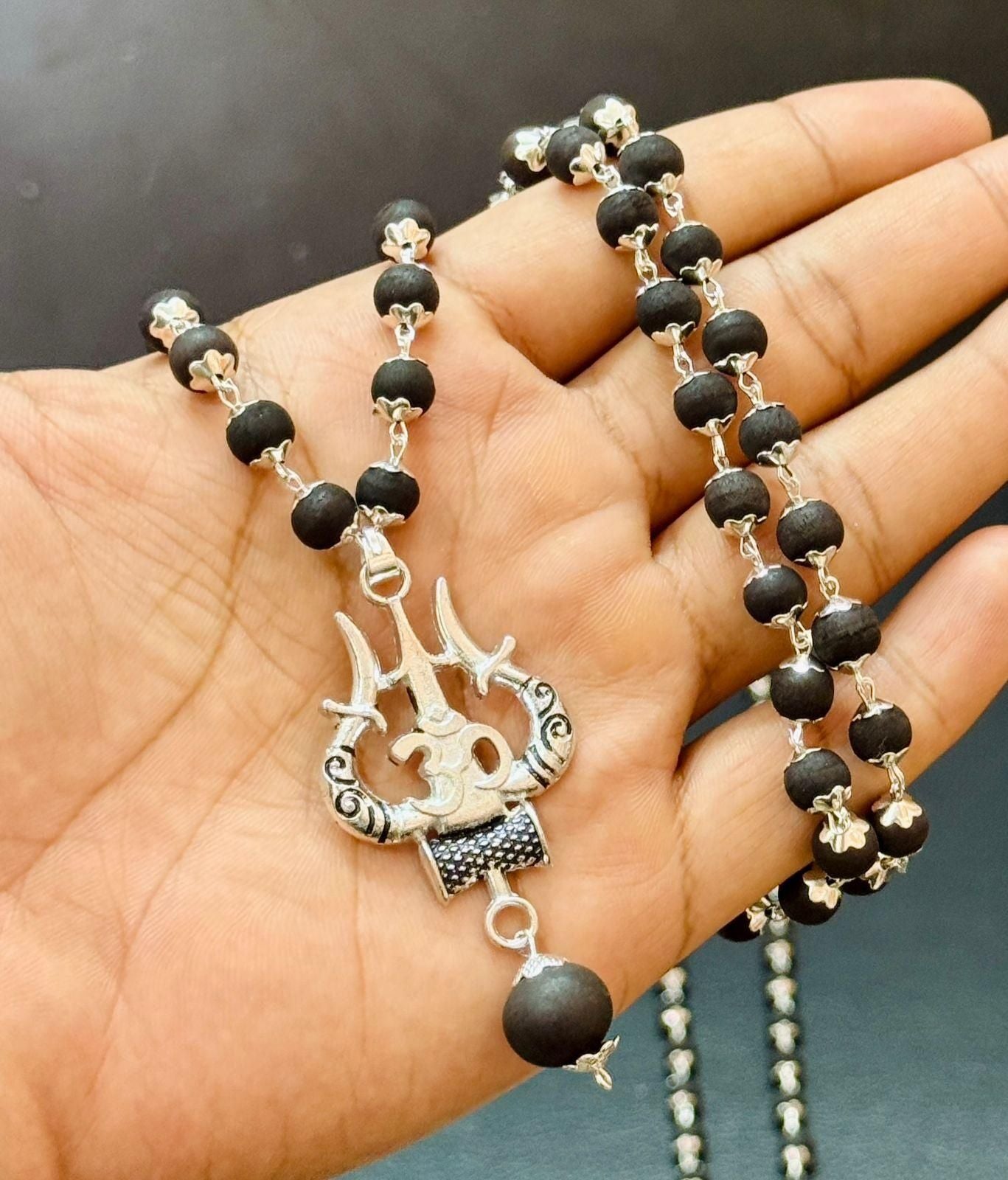 Om Shiva Trishool Karungali Mala r3fvcs-m6