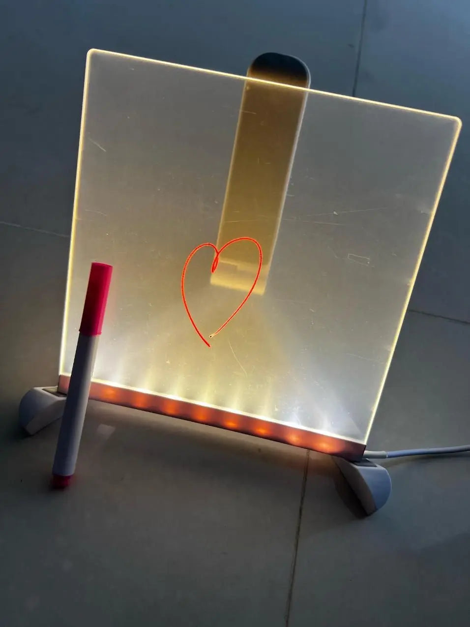 3D LED Light Glass Acrylic Writing pad r3fvcs-m6