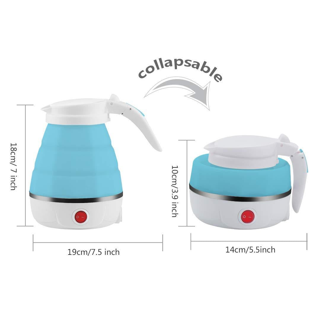 Electric Kettle - Silicone Foldable Electric Water Kettle ( 600 ml ) r3fvcs-m6