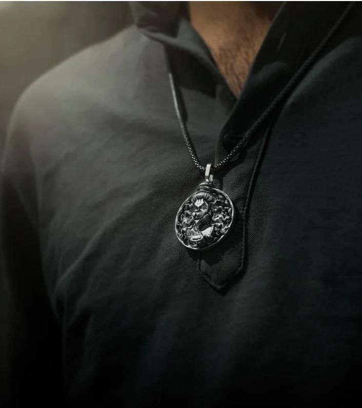 🛕Hanuman Ji Pendant with Oxidised Silver Chain – Strength, Faith & Style r3fvcs-m6