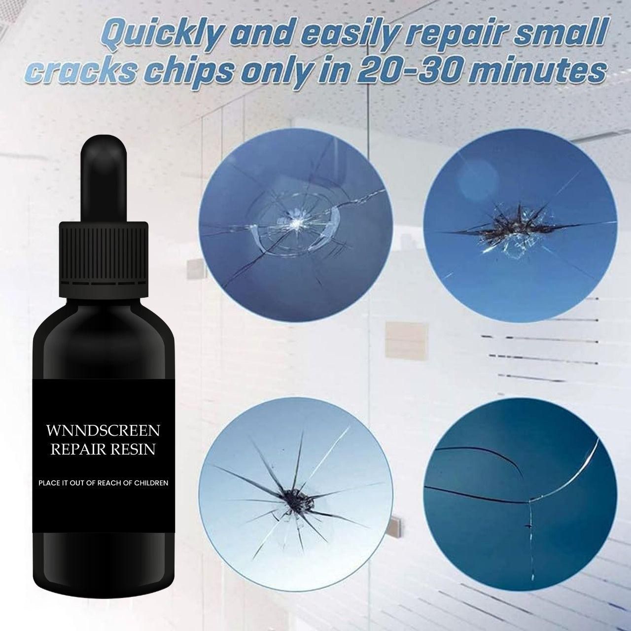 Windshield Glass Repair Kit (Pack of 1) – Fix Cracks &amp; Chips Like a Pro! r3fvcs-m6