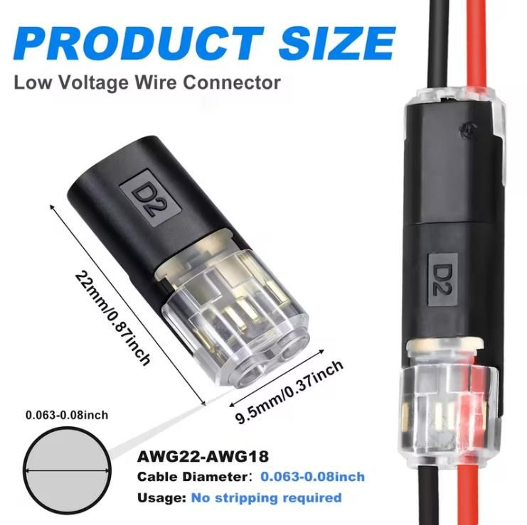 10 Pcs Waterproof 2-Pin Cable Connector r3fvcs-m6