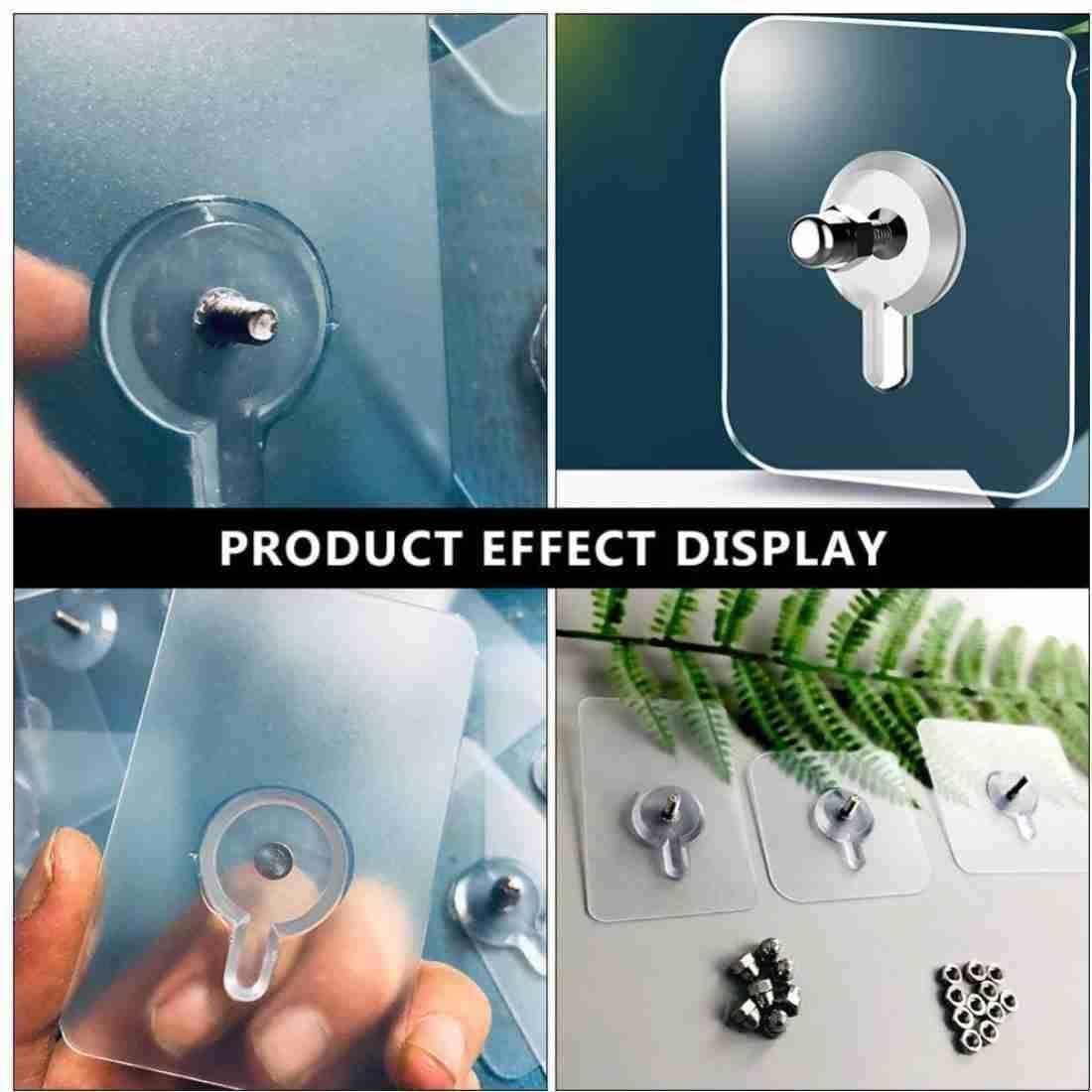 Self Adhesive Hooks for Wall Heavy Duty Strong Nail Free for Hanging Photo Frame Hook (Pack of 20/30) r3fvcs-m6