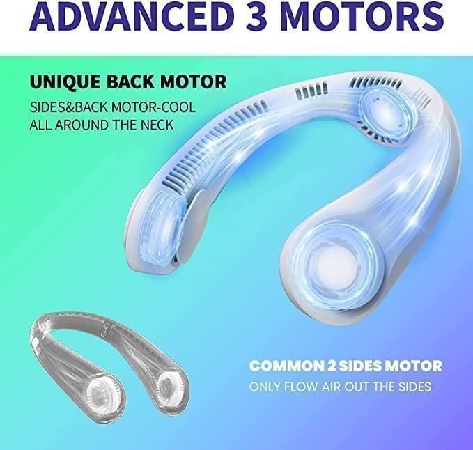 Portable Neck Fan Rechargeable – 360° Personal Cooling Fan for Summer Travel & Office r3fvcs-m6