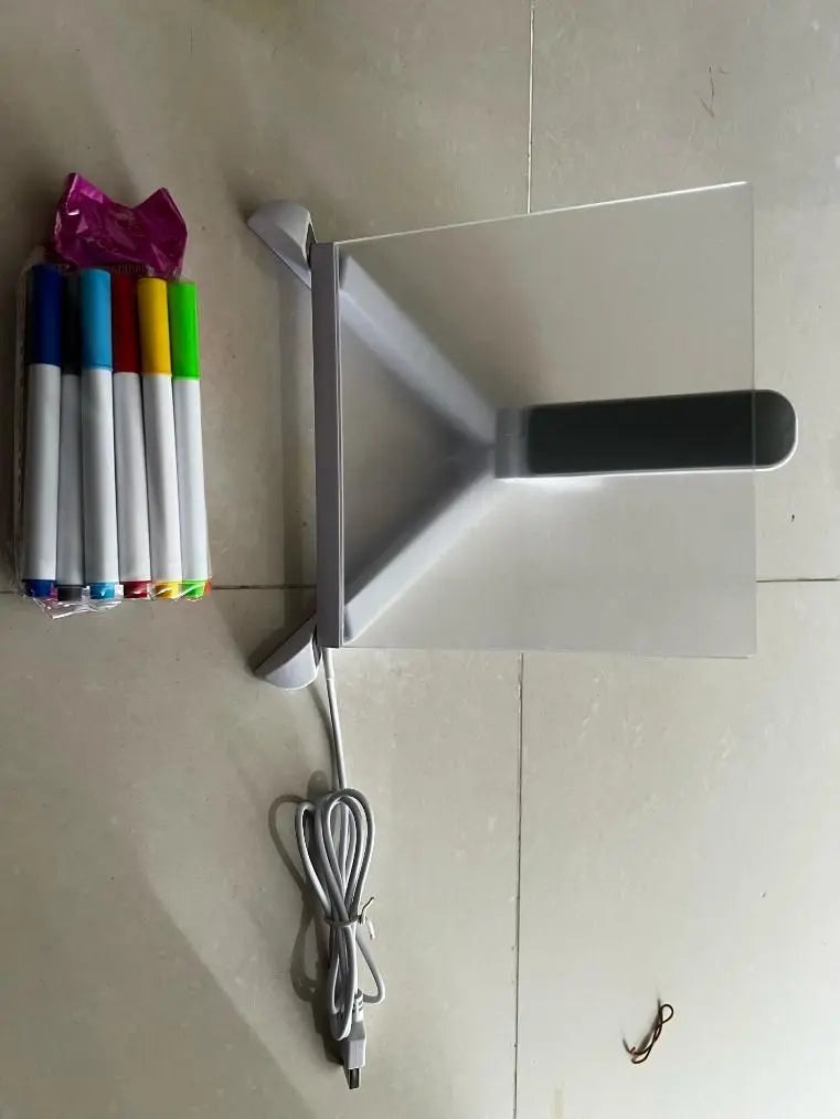 3D LED Light Glass Acrylic Writing pad r3fvcs-m6