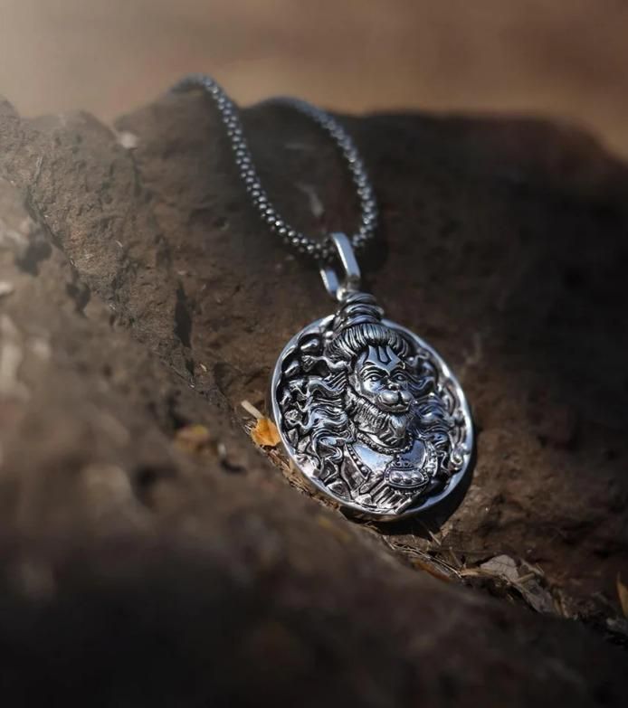 🛕Hanuman Ji Pendant with Oxidised Silver Chain – Strength, Faith & Style r3fvcs-m6