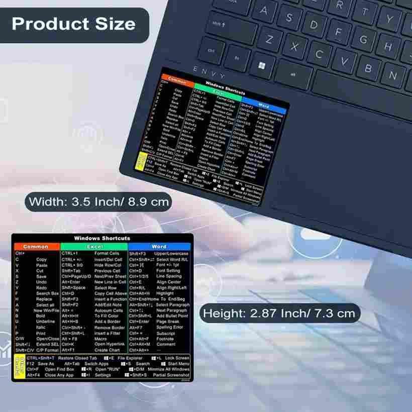 Reusable Keyboard Shortcut Stickers for Windows r3fvcs-m6