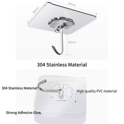 Hooks-Transparent Self Adhesive Hooks Hanger(Pack of 12) r3fvcs-m6