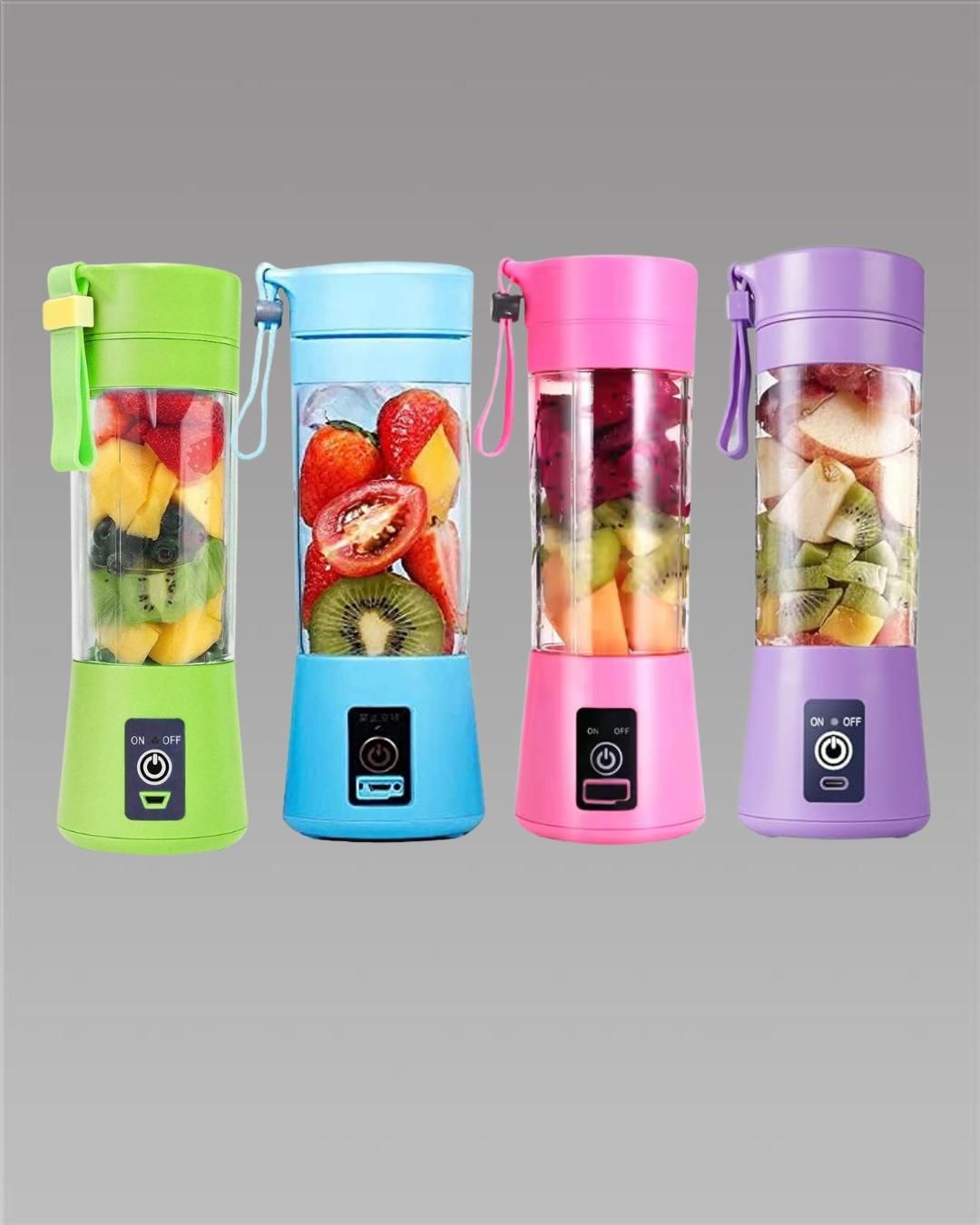 Portable Electric 6 Blade USB Juice Maker (380 ml) r3fvcs-m6