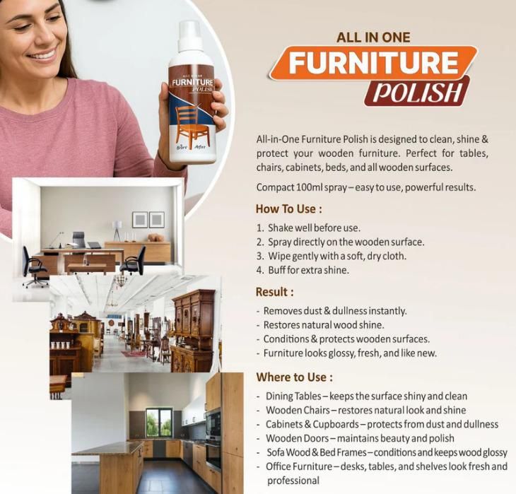 All In One Furniture Polish 450 grm Pack of 3 r3fvcs-m6