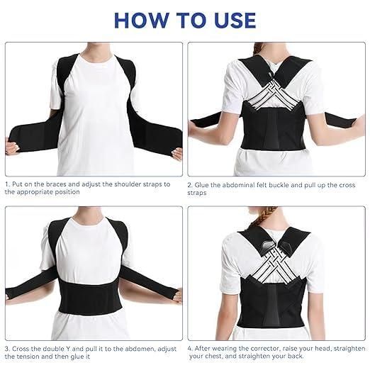 Adjustable Back Posture Corrector/ Slouching Relieve Pain Belt Women Men r3fvcs-m6