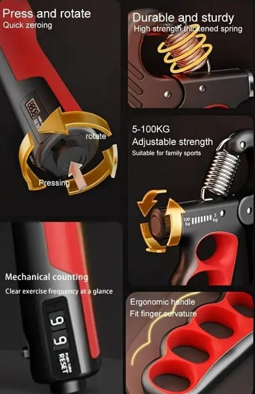 Hand Strengthener Adjustable Dynamometer r3fvcs-m6