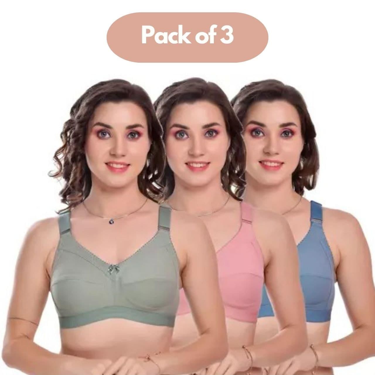 Full Coverage Non Padded Bra Pack of 3 r3fvcs-m6