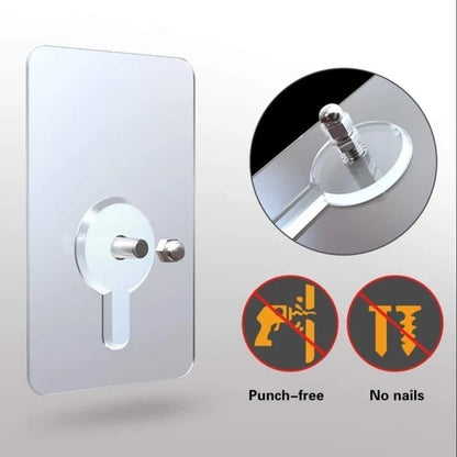 Self Adhesive Hooks for Wall Heavy Duty Strong Nail Free for Hanging Photo Frame Hook (Pack of 20/30) r3fvcs-m6