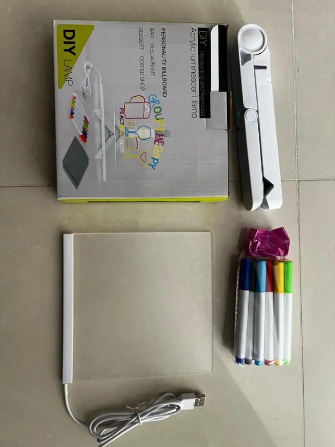 3D LED Light Glass Acrylic Writing pad r3fvcs-m6