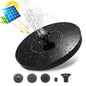 Fountain Solar Power Floating Water Pump for Pool Pond Garden and Patio Plants Round 7V 1.4W (Black) r3fvcs-m6