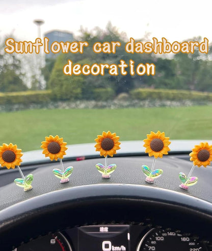 Swinging Sun Flower Dashboard Decor For Car (Pack of 5) r3fvcs-m6