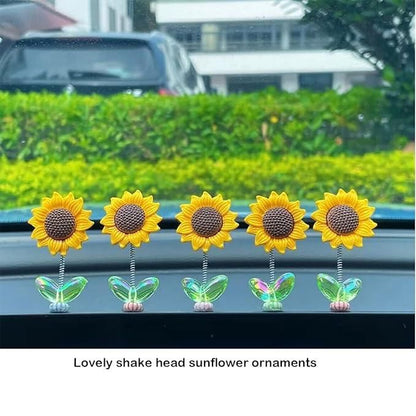Swinging Sun Flower Dashboard Decor For Car (Pack of 5) r3fvcs-m6