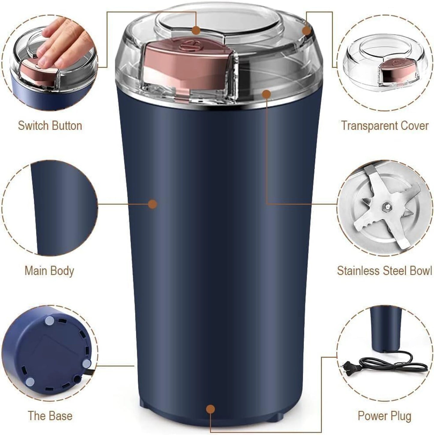 ☕ Electric Coffee Grinder (Compact & Powerful) 🔥